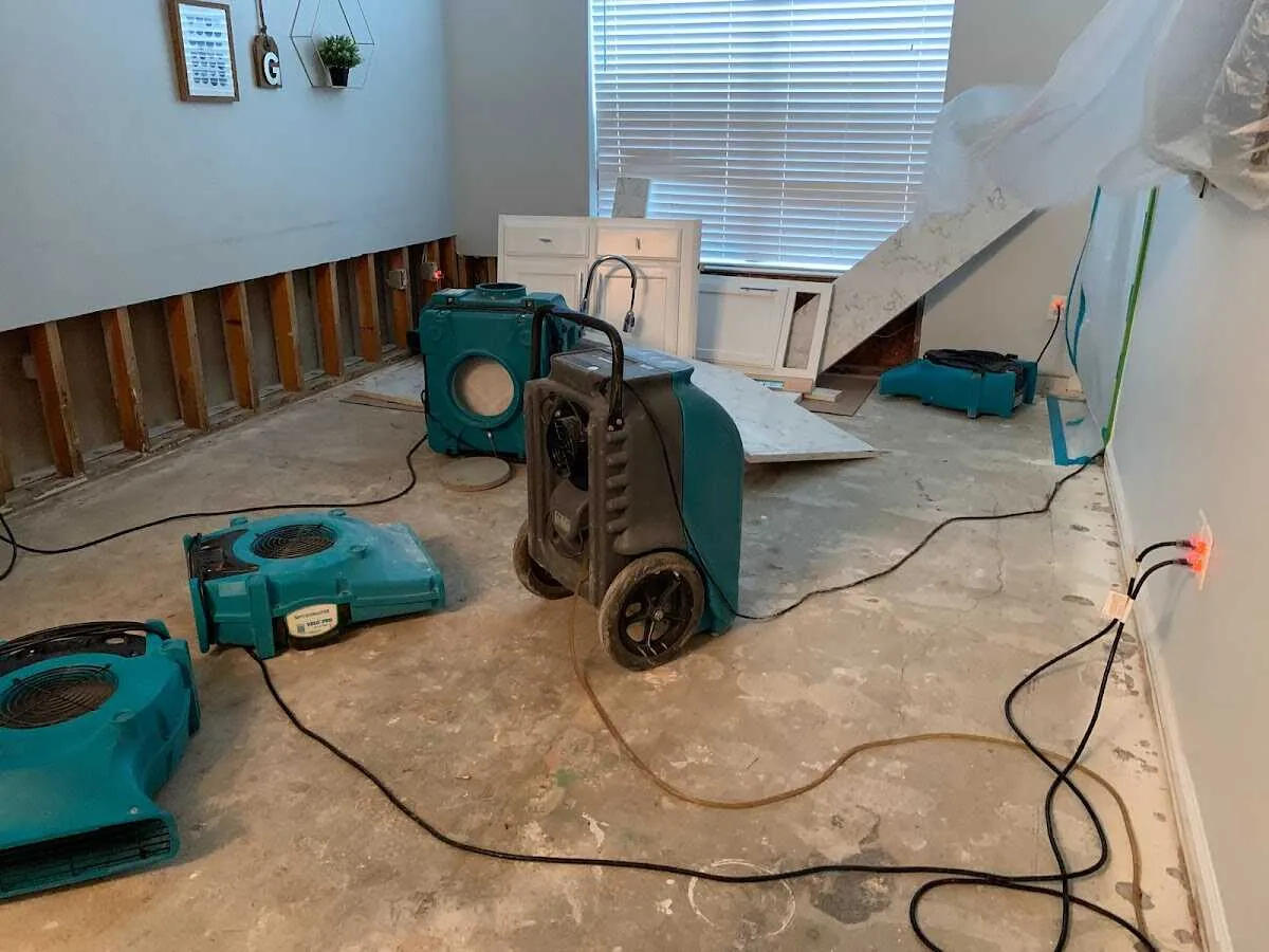 Dehumidifier in flood-cut room for Water Extraction & Removal in Hopewell